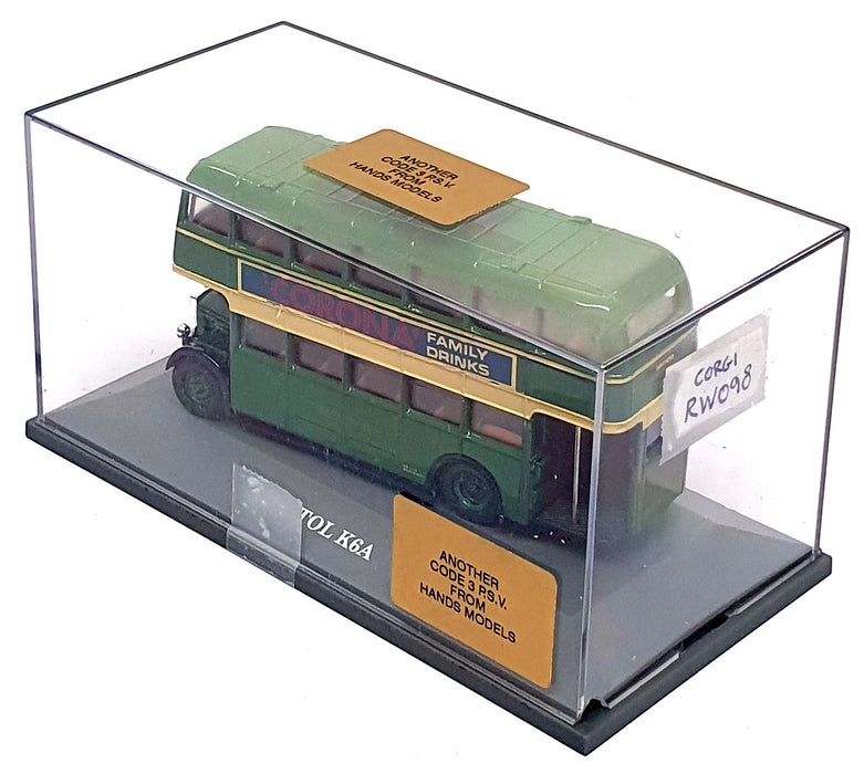 Corgi 1/76 Scale RW098 - Bristol K6A Bus Rt. 3 Southed - Green REWORKED