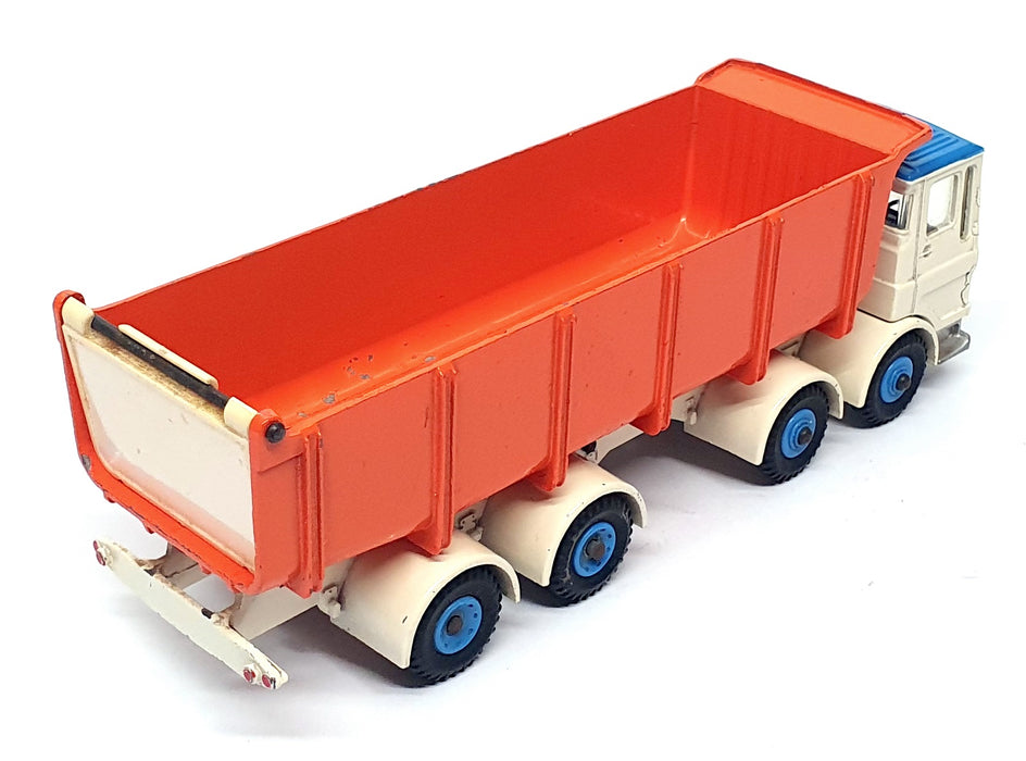 Dinky Toys Original 925 - Leyland Dump Truck With Tilt Cab - White/Blue/Orange