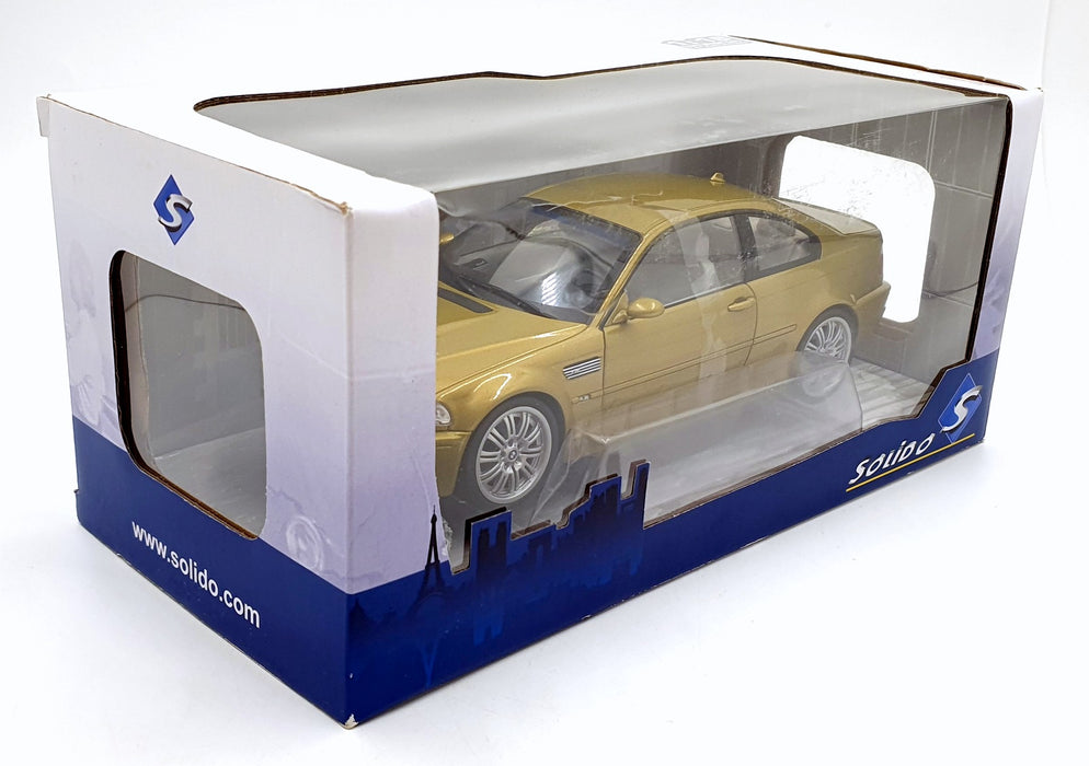 Solido 1/18 Scale Diecast S1806501 - BMW E46 M3 - Phonix GELB - Gold 2000