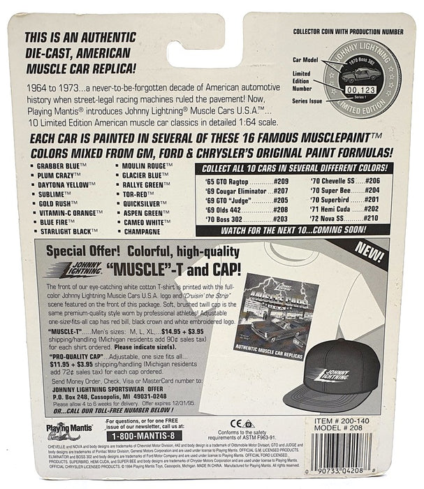 Johnny Lightning 1/64 Scale 200-140 Muscle Cars 1969 Olds 442 - Blue