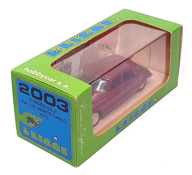 Eligor 1/43 Scale 2003 - Citroen DS 21 #39 Monte Carlo Rally 1972 - Dk. Red