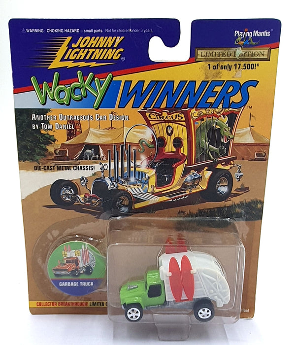 Johnny Lightning 1/64 Scale 301-01 - Wacky Winners Garbage Truck - White/Green