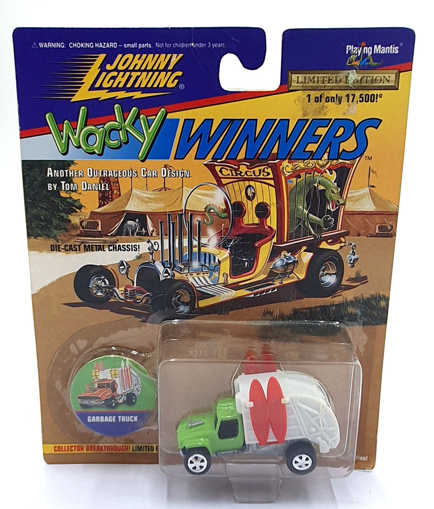 Johnny Lightning 1/64 Scale 301-01 - Wacky Winners Garbage Truck - White/Green