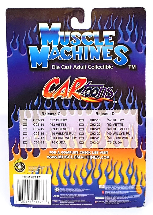 Muscle Machines 1/64 Scale 71171 C02-21 - 1969 Chevrolet Chevelle - Green