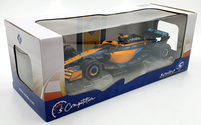 Solido 1/18 Scale Diecast S1809101 F1 McLaren MCL36 Australia 2022 Ricciardo