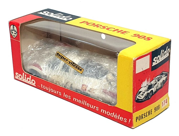 Solido 1/43 Scale Diecast 174 - Porsche 908 Race Car #64 - White/Red