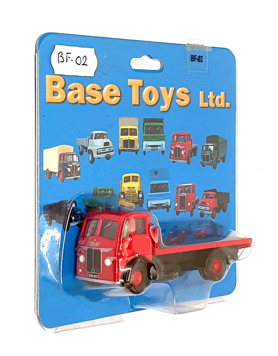 Base Toys 1/76 Scale Diecast BF-02 - Leyland Flat Bed Lorry - Red