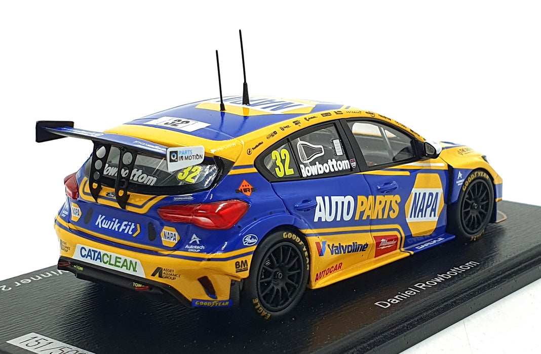 Spark 1/43 Scale UK029 NAPA Racing UK Ford Focus #32 BTCC 2025 Croft Race 2 1st