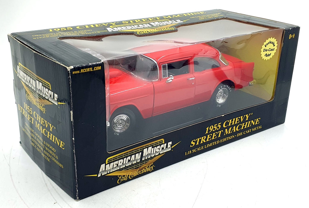 Ertl 1/18 Scale Diecast 32840 - 1955 Chevy Street Machine - Red