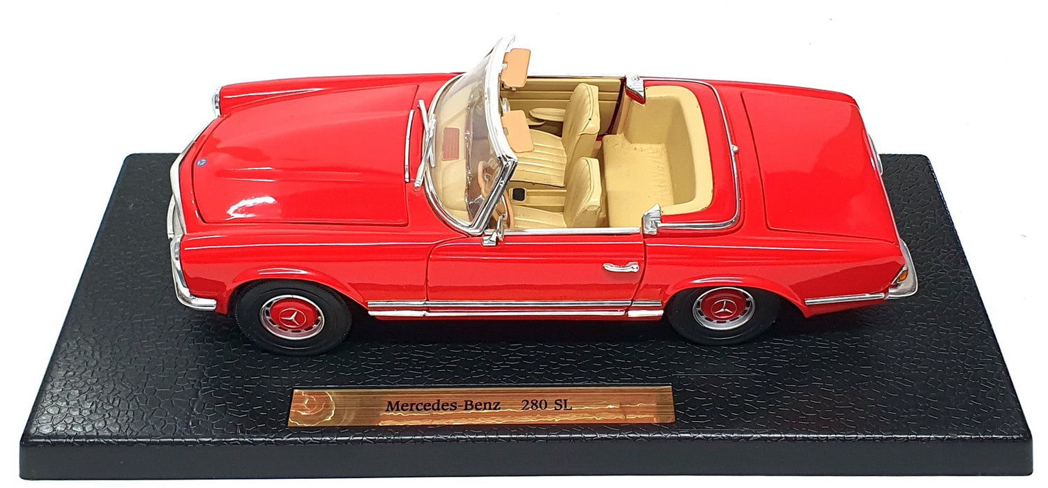 Anson 1/18 Scale Diecast 30389 - Mercedes Benz 280 SL - Red