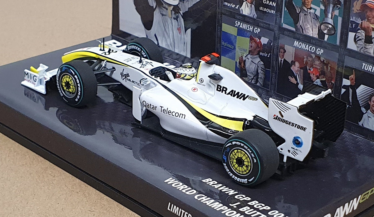 Minichamps 1/43 Scale 403 090082 - F1 Brawn GP BGP 001 Button W/Champion 2009
