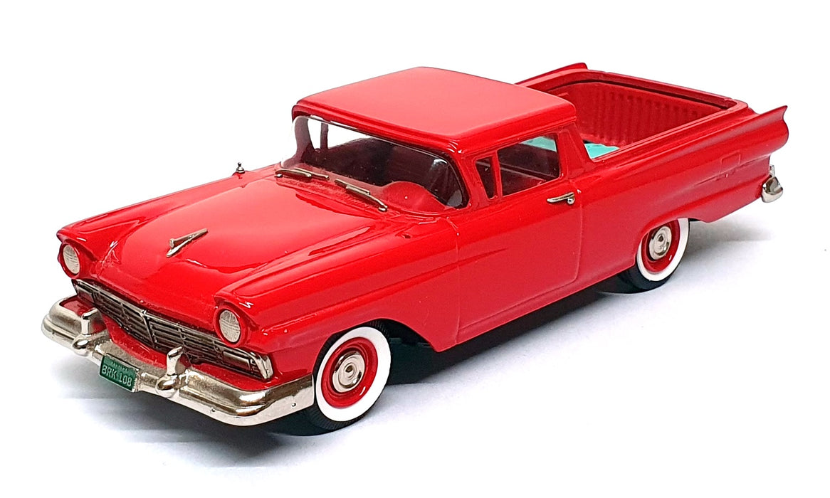 Brooklin Models 1/43 Scale BRK108 - 1957 Ford Ranchero Pickup Truck - Red