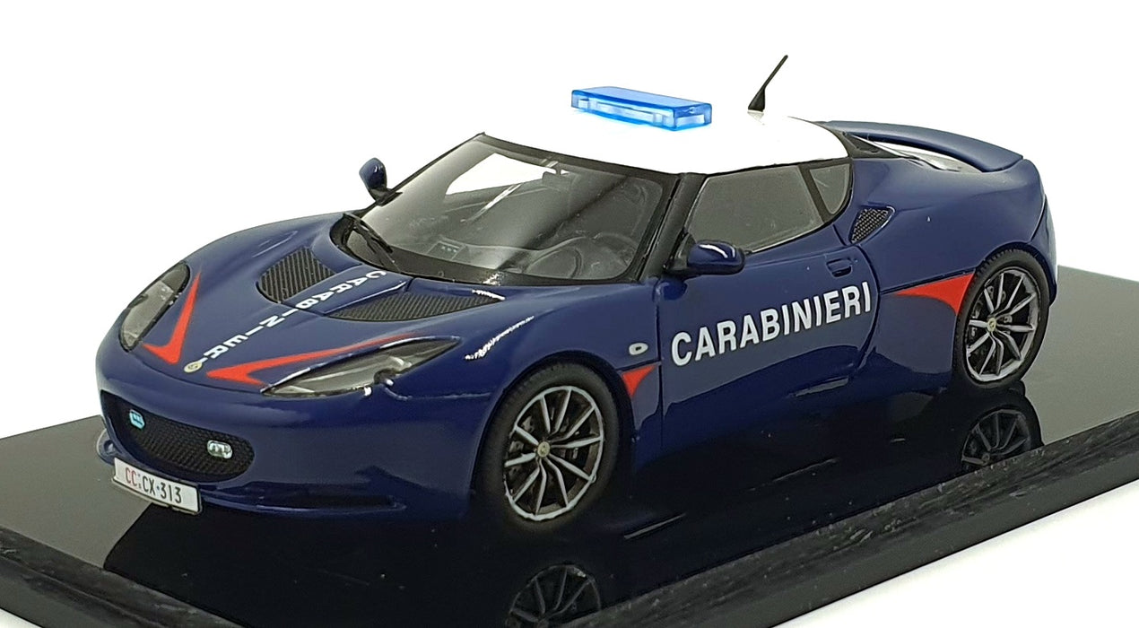 Spark 1/43 Scale S2195 - 2011 Lotus Evora S "Carabinieri" - White/Blue