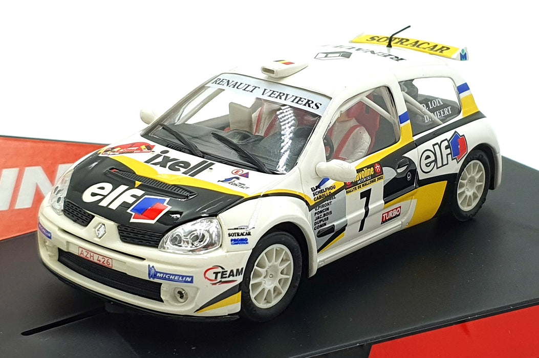 Ninco 1/32 Scale Slot Car 50300 - Renault Clio Super 1600 "Elf" #7 - White