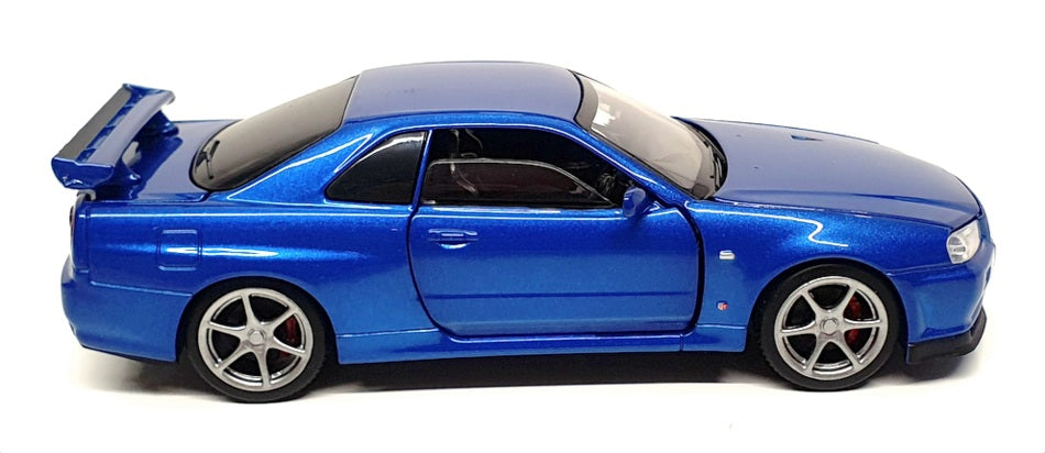 Tayumo 1/32 Scale Pull Back & Go 32115011 - Nissan GT-R34 V-Spec II - Blue