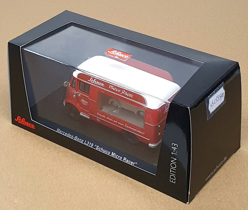 Schuco 1/43 Scale 45 033 5400 - Mercedes Benz L31 Schuco Micro Racer - Red/White