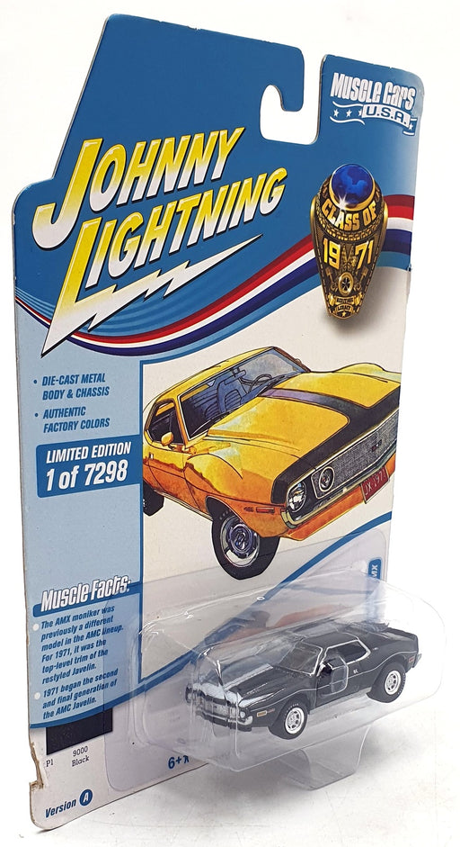 Johnny Lightning 1/64 Scale JLMC026 Muscle Cars USA 1971 AMC Javelin AMX - Black