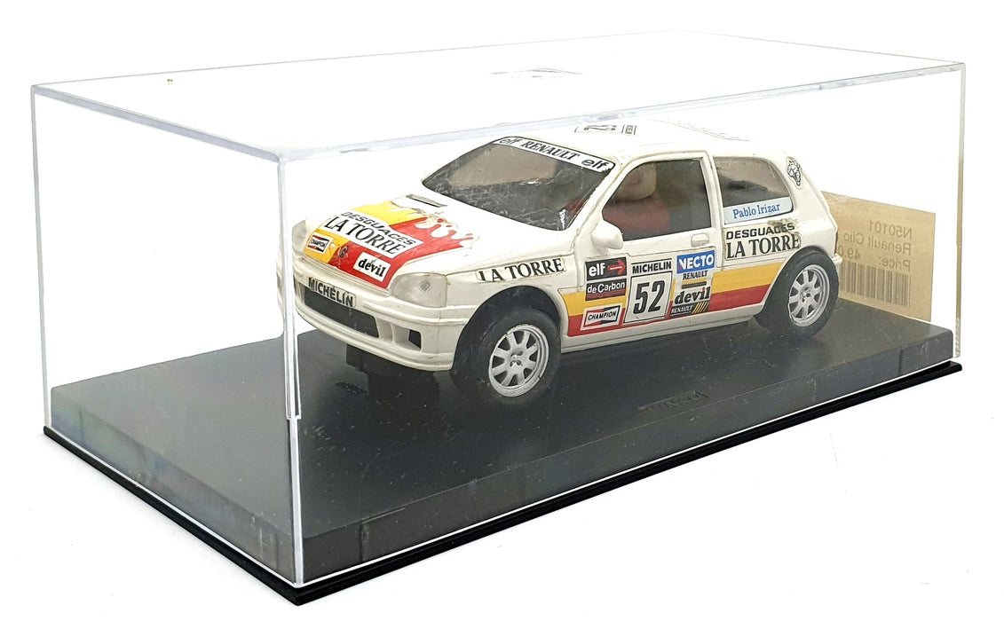 Ninco 1/32 Scale Slot Car N50101 - Renault Clio XXIV #52 - White