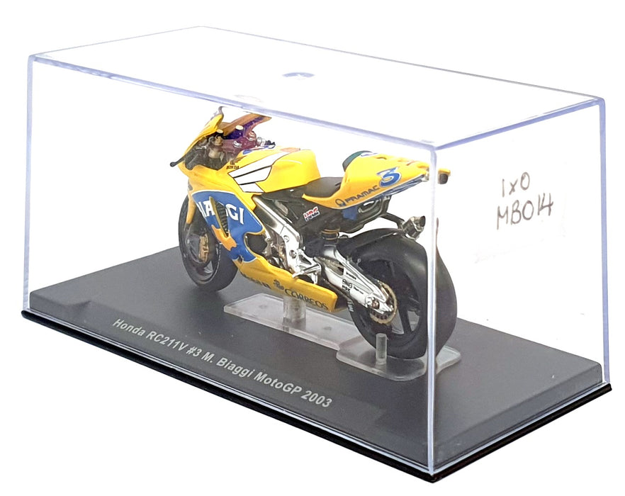 Ixo 1/24 Scale MB014 - Honda RC211V Motorbike #3 MotoGP 2003 Biaggi
