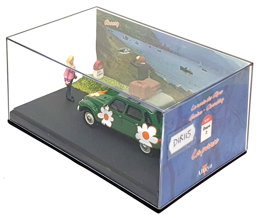 Altaya La Route Bleue 1/43 Scale DIR115 - Citroen Dyane Diorama - Green