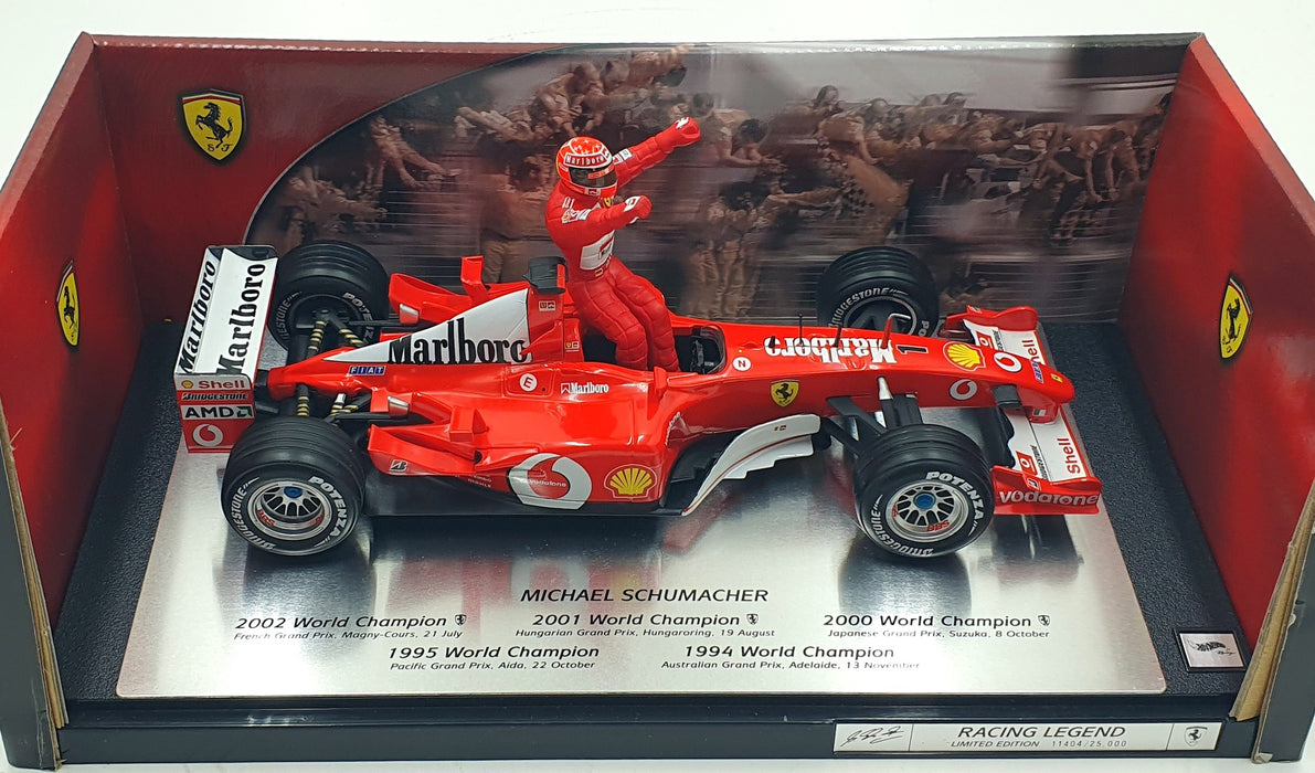 Hot Wheels 1/18 Scale Diecast 54614 - Michael Schumacher 1994 - 2002 World Champ