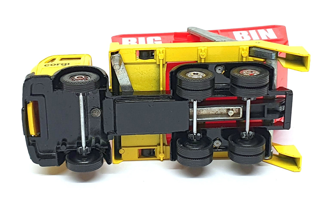 Corgi 14cm Long Original Diecast 1119 - Mercedes Loadlugger Truck - Yellow/Red