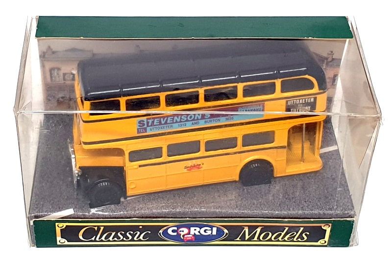 Corgi Appx 12cm Long Diecast 96980 - AEC Uttoxeter Bus - Yellow/Black