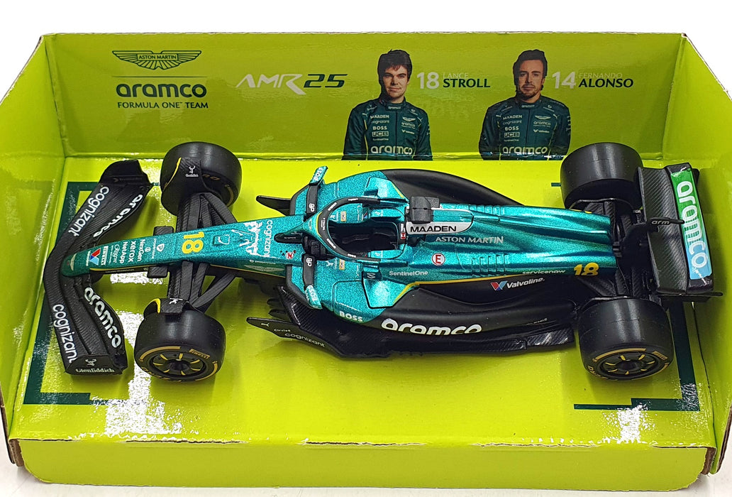 Burago 1/43 Scale 18-38250 - F1 Aston Martin AMR25 2025 #18 L.Stroll