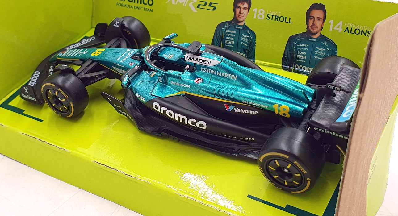 Burago 1/43 Scale 18-38250 - F1 Aston Martin AMR25 2025 #18 L.Stroll