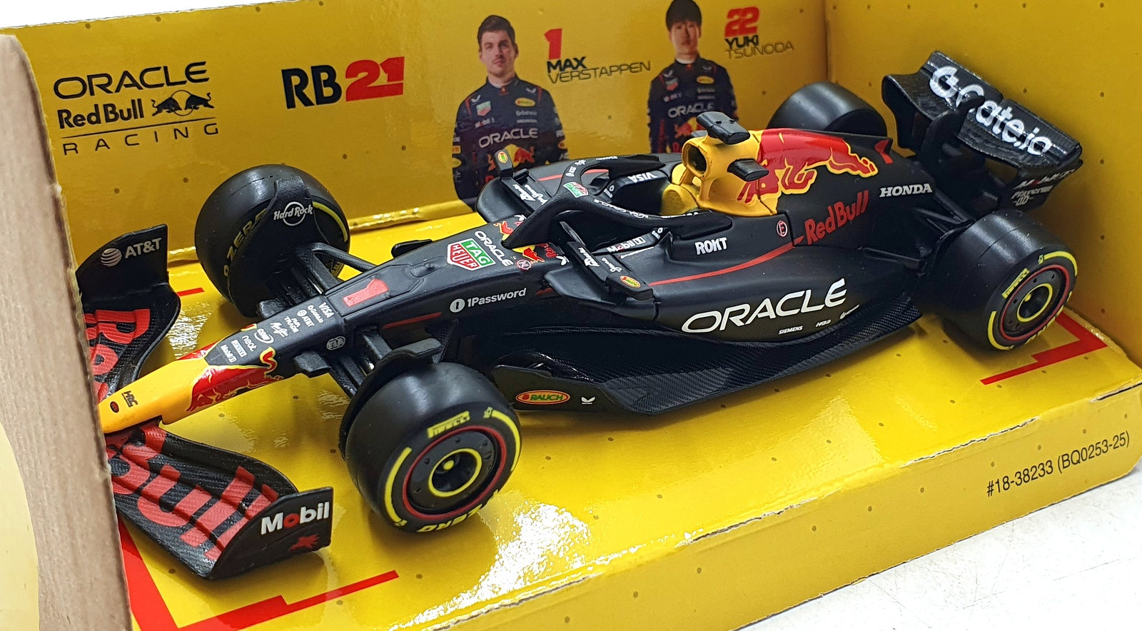 Burago 1/43 Scale 18-38233 - F1 Red Bull RB21 2025 #1 Max Verstappen