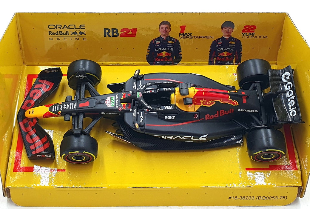 Burago 1/43 Scale 18-38233 - F1 Red Bull RB21 2025 #1 Max Verstappen
