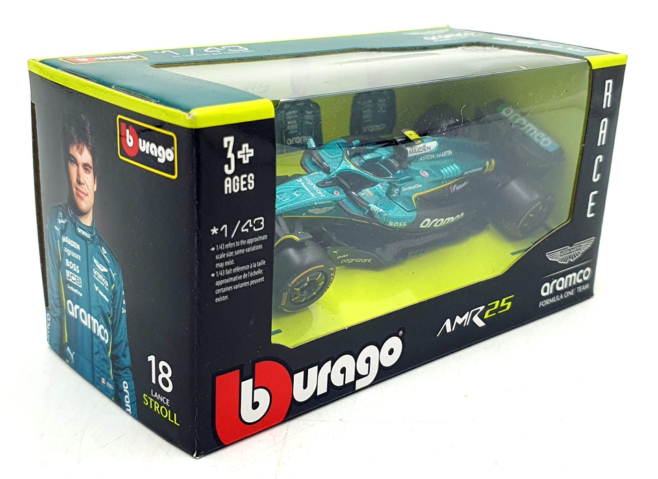 Burago 1/43 Scale 18-38250 - F1 Aston Martin AMR25 2025 #14 F.Alonso