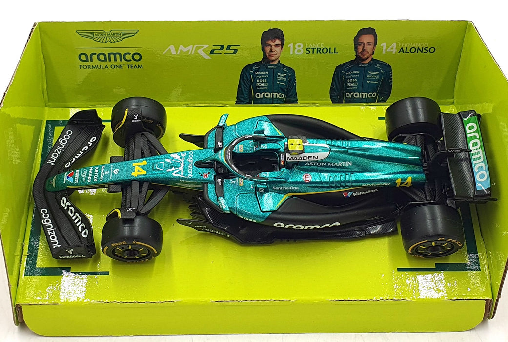 Burago 1/43 Scale 18-38250 - F1 Aston Martin AMR25 2025 #14 F.Alonso
