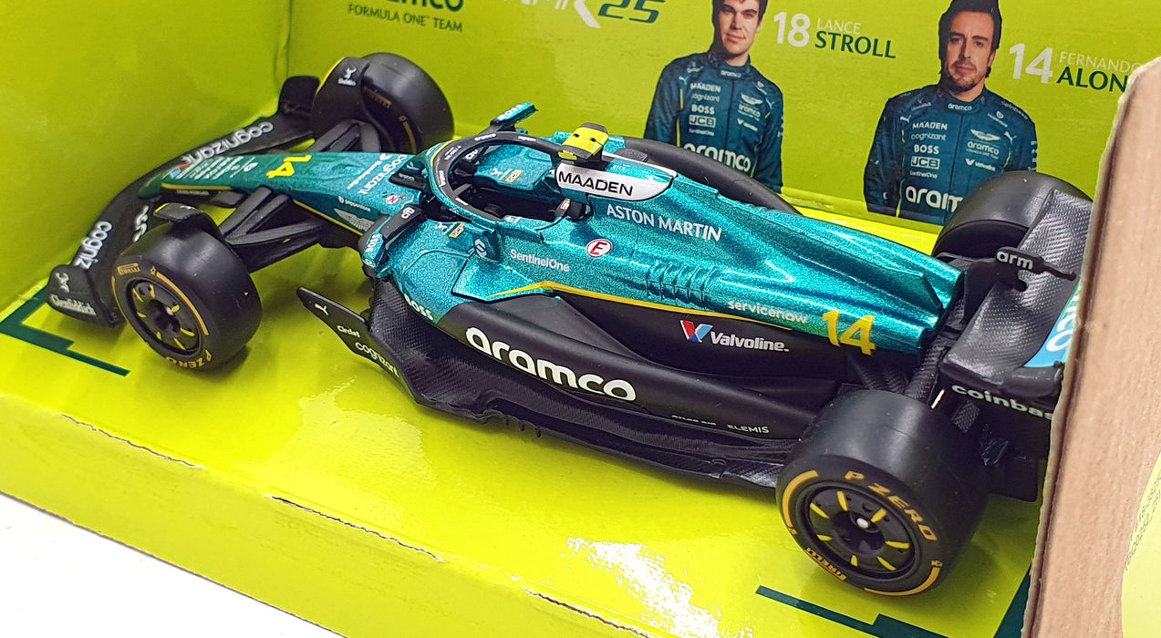 Burago 1/43 Scale 18-38250 - F1 Aston Martin AMR25 2025 #14 F.Alonso