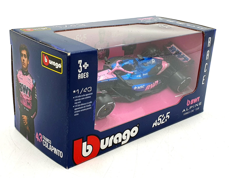 Burago 1/43 Scale 18-38257 - F1 BWT Alpine A525 2025 #10 P.Gasly