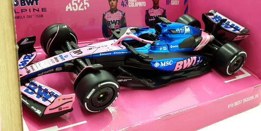 Burago 1/43 Scale 18-38257 - F1 BWT Alpine A525 2025 #10 P.Gasly