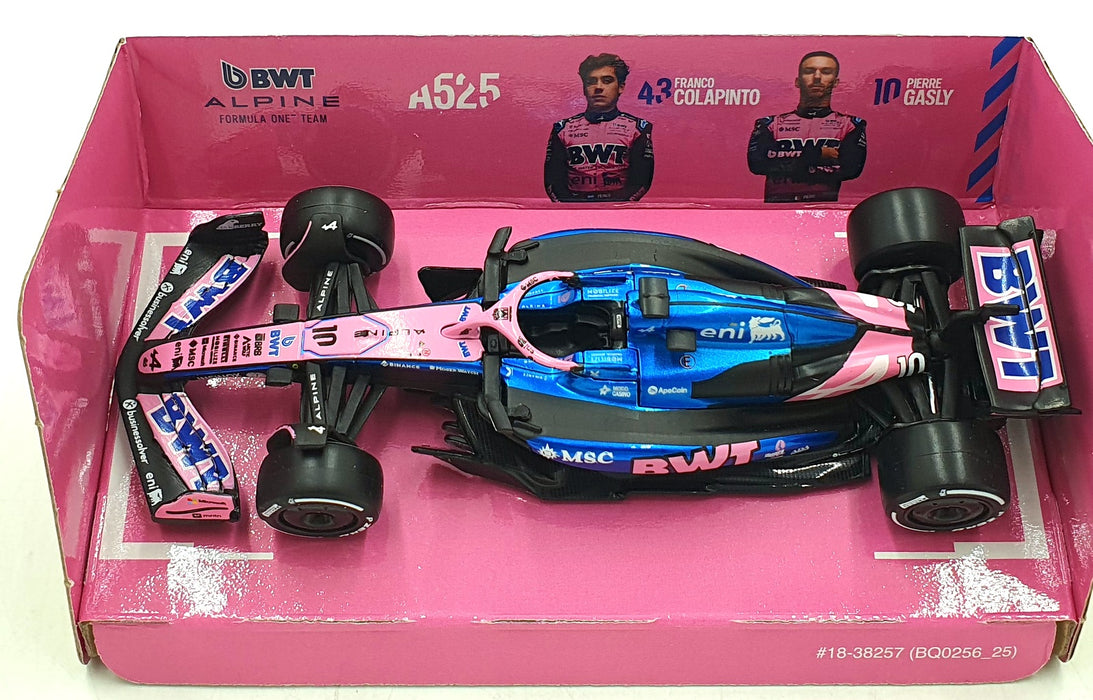 Burago 1/43 Scale 18-38257 - F1 BWT Alpine A525 2025 #10 P.Gasly