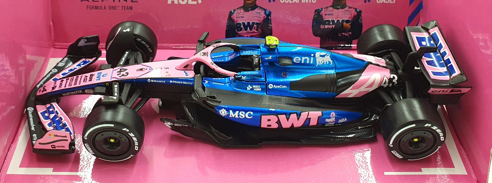 Burago 1/43 Scale 18-38257 - F1 BWT Alpine A525 2025 #43 F.Colapinto