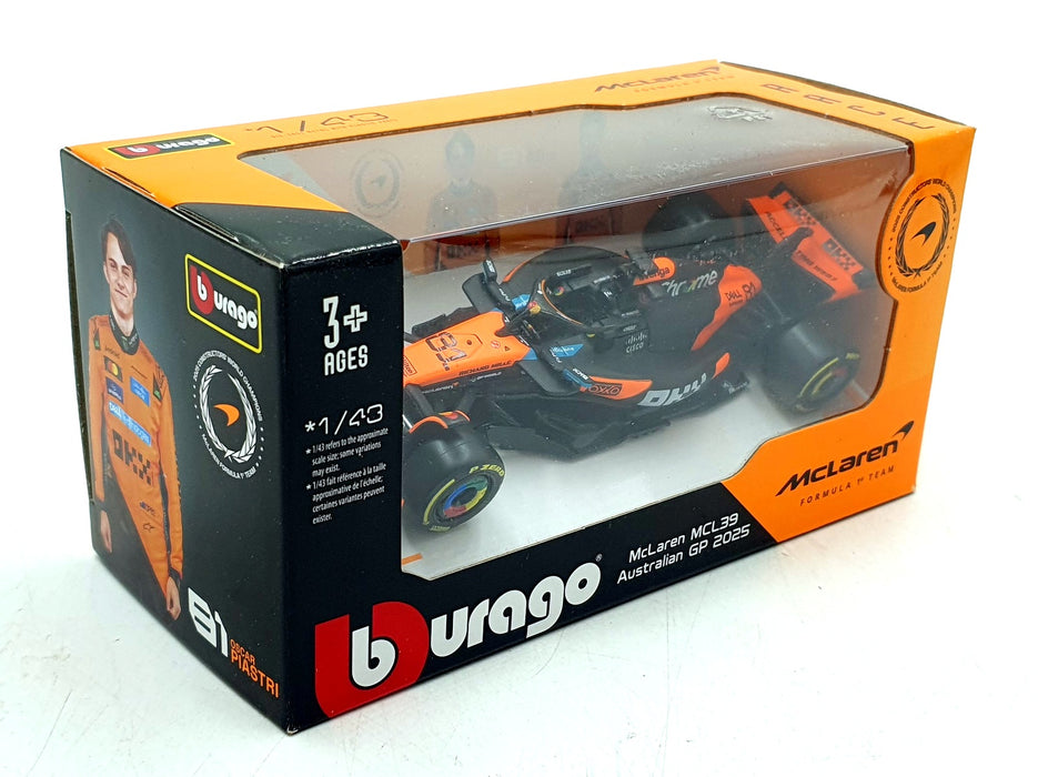Burago 1/43 Scale 18-38248 - F1 McLaren MCL39 Australian GP 2025 #81 Piastri