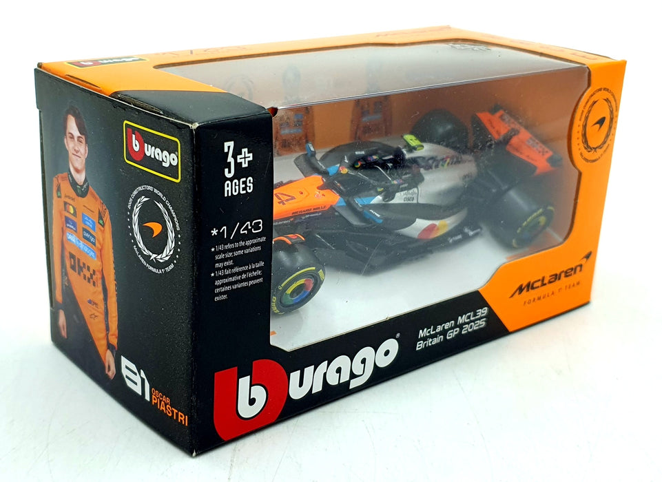 Burago 1/43 Scale 18-38248 - F1 McLaren MCL39 British GP 2025 # L.Norris
