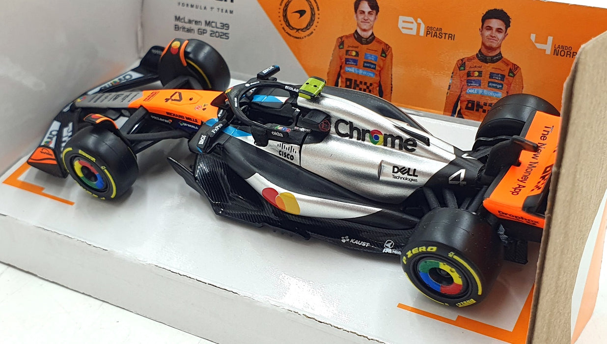 Burago 1/43 Scale 18-38248 - F1 McLaren MCL39 British GP 2025 # L.Norris