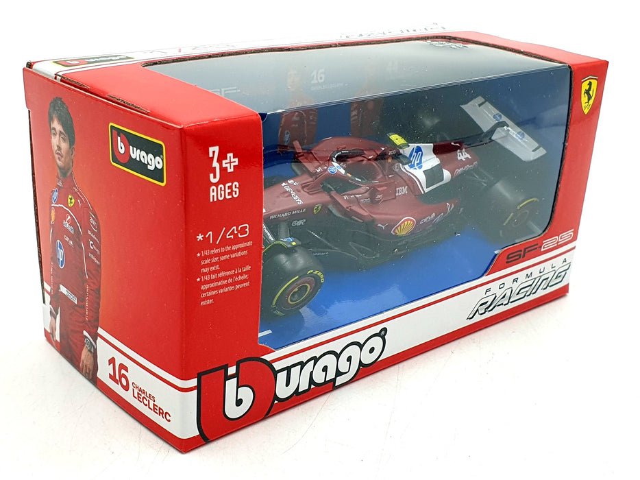 Burago 1/43 Scale 18-36853 - F1 Ferrari SF-25 2025 #44 L.Hamilton