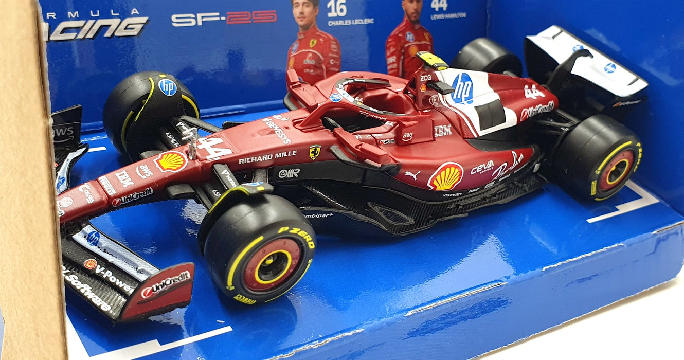 Burago 1/43 Scale 18-36853 - F1 Ferrari SF-25 2025 #44 L.Hamilton