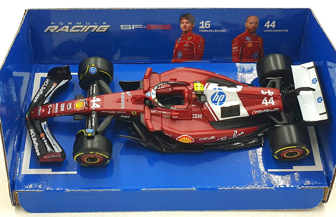 Burago 1/43 Scale 18-36853 - F1 Ferrari SF-25 2025 #44 L.Hamilton