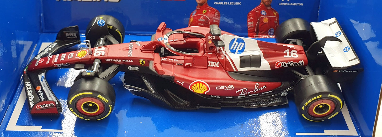 Burago 1/43 Scale 18-36853 - F1 Ferrari SF-25 2025 #16 C.Leclerc