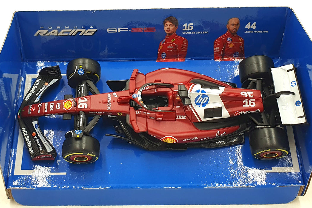 Burago 1/43 Scale 18-36853 - F1 Ferrari SF-25 2025 #16 C.Leclerc
