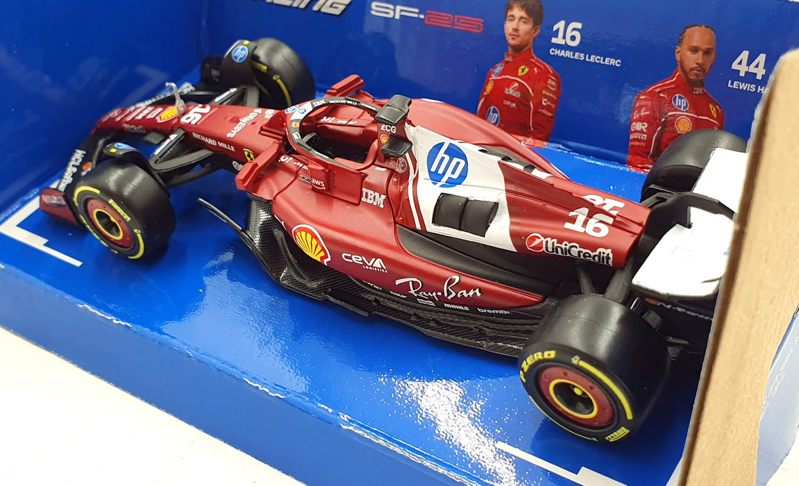 Burago 1/43 Scale 18-36853 - F1 Ferrari SF-25 2025 #16 C.Leclerc