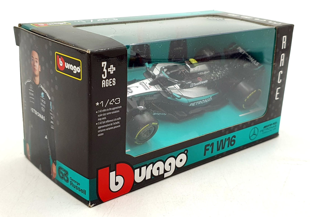 Burago 1/43 Scale 18-38237 - F1 Mercedes Petronas W16 2025 #12 K.Antonelli