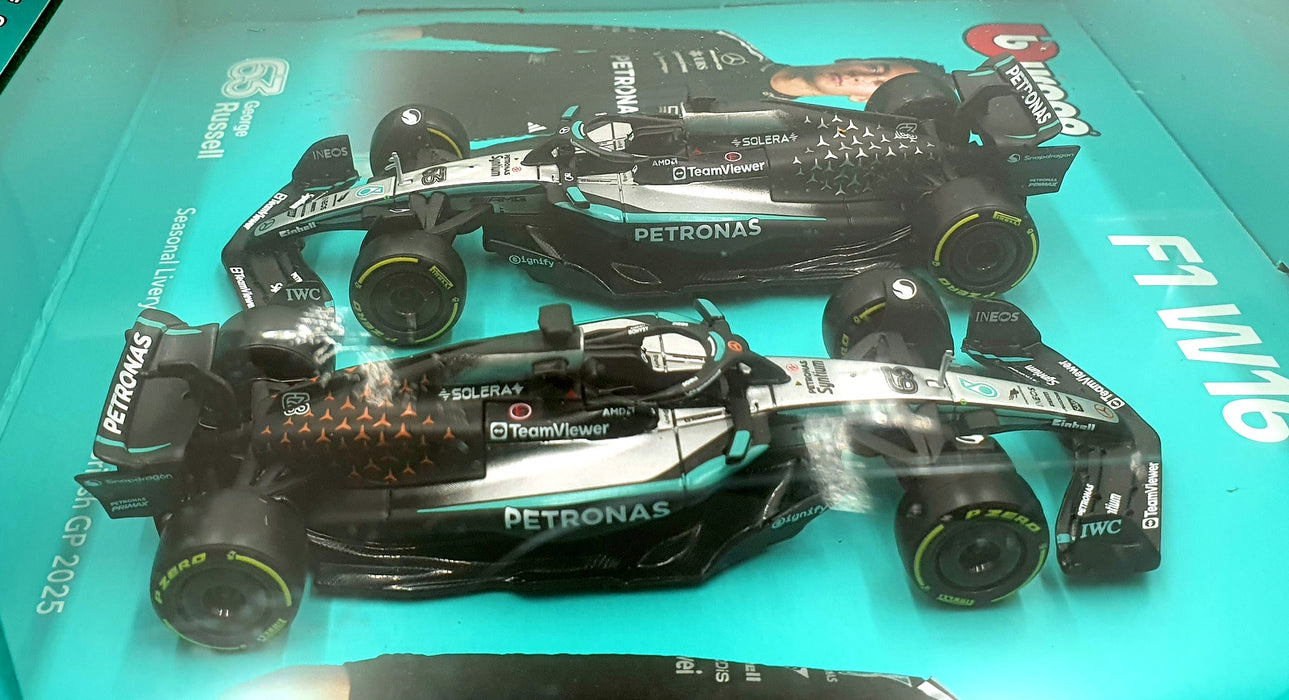 Burago 1/43 Scale 18-38115 Mercedes F1 W16 2025 #63 British/Seasonal Russell