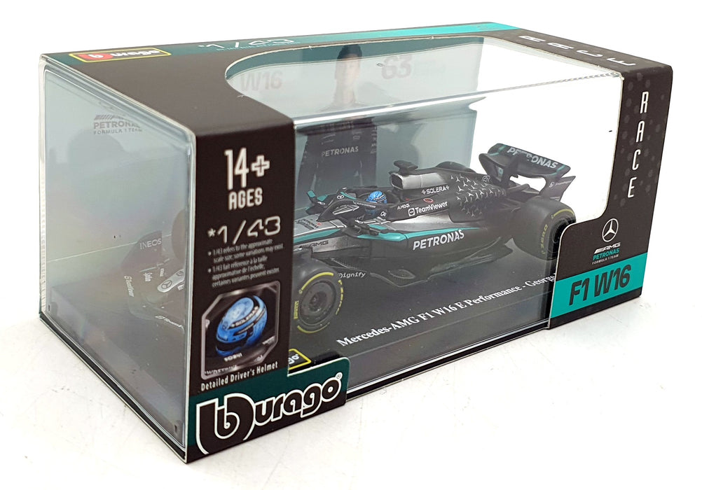Burago 1/43 Scale 18-38238 - F1 Mercedes Petronas W16 2025 #63 G.Russell